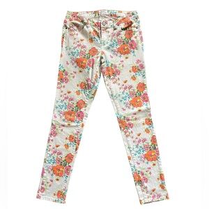 Aeropostale Ashley Ultra Skinny Watercolor Floral Print Jeans Women’s Size 9/10